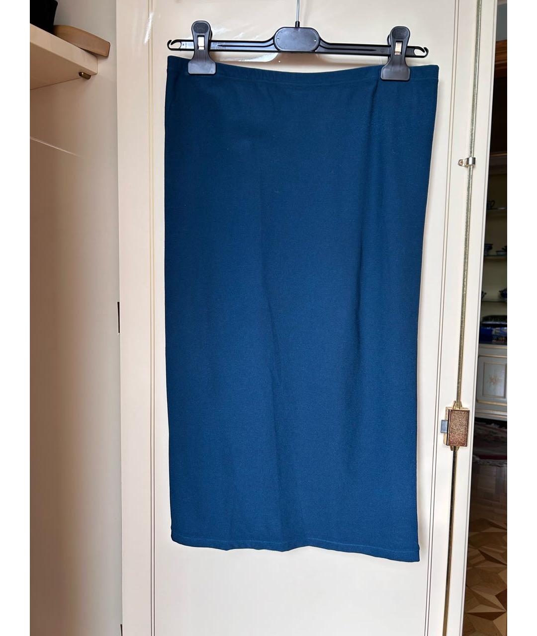 WOLFORD Синяя полиамидовая юбка миди, фото 6