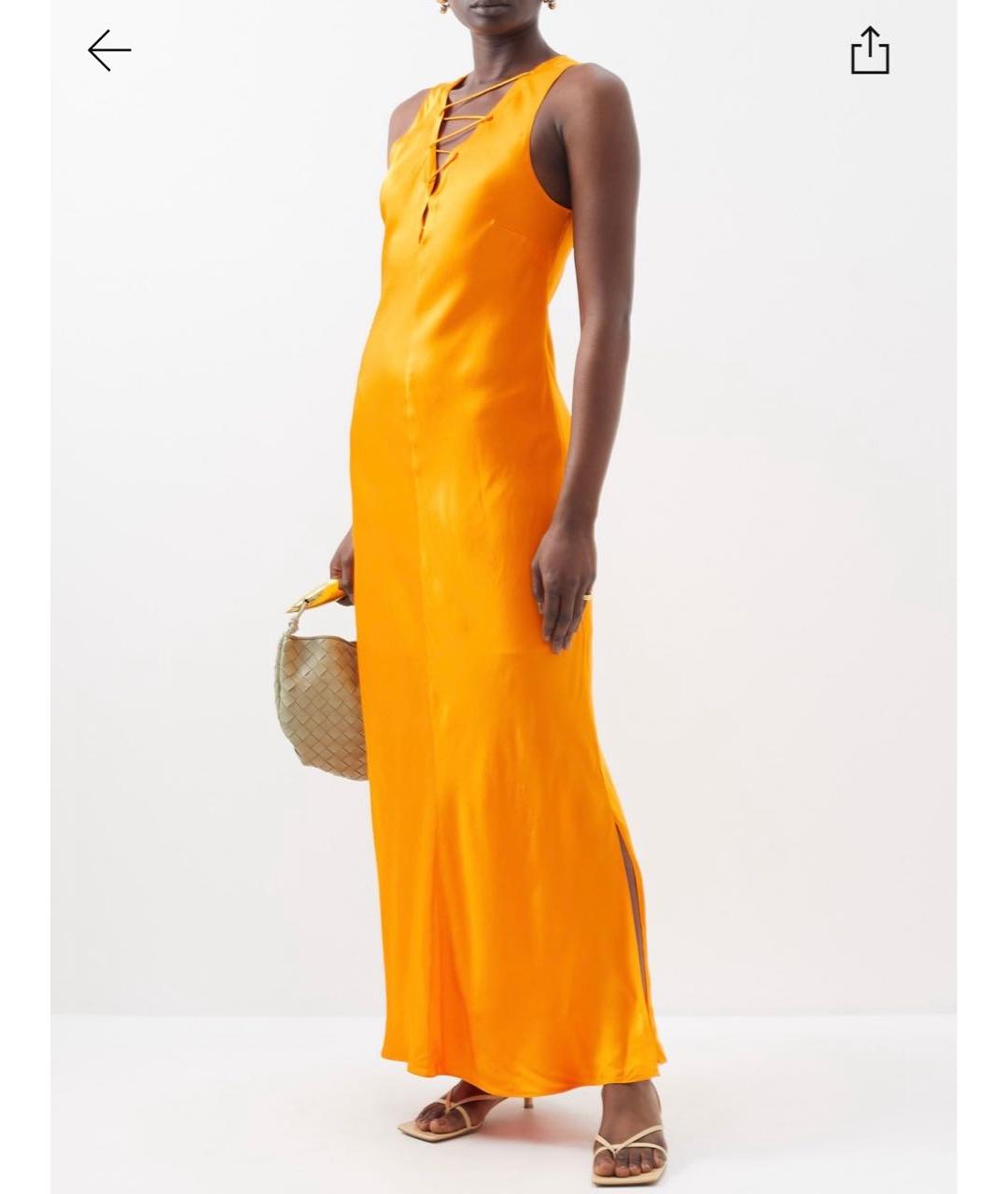 FRAME Оранжевое вискозное вечернее платье, фото 9