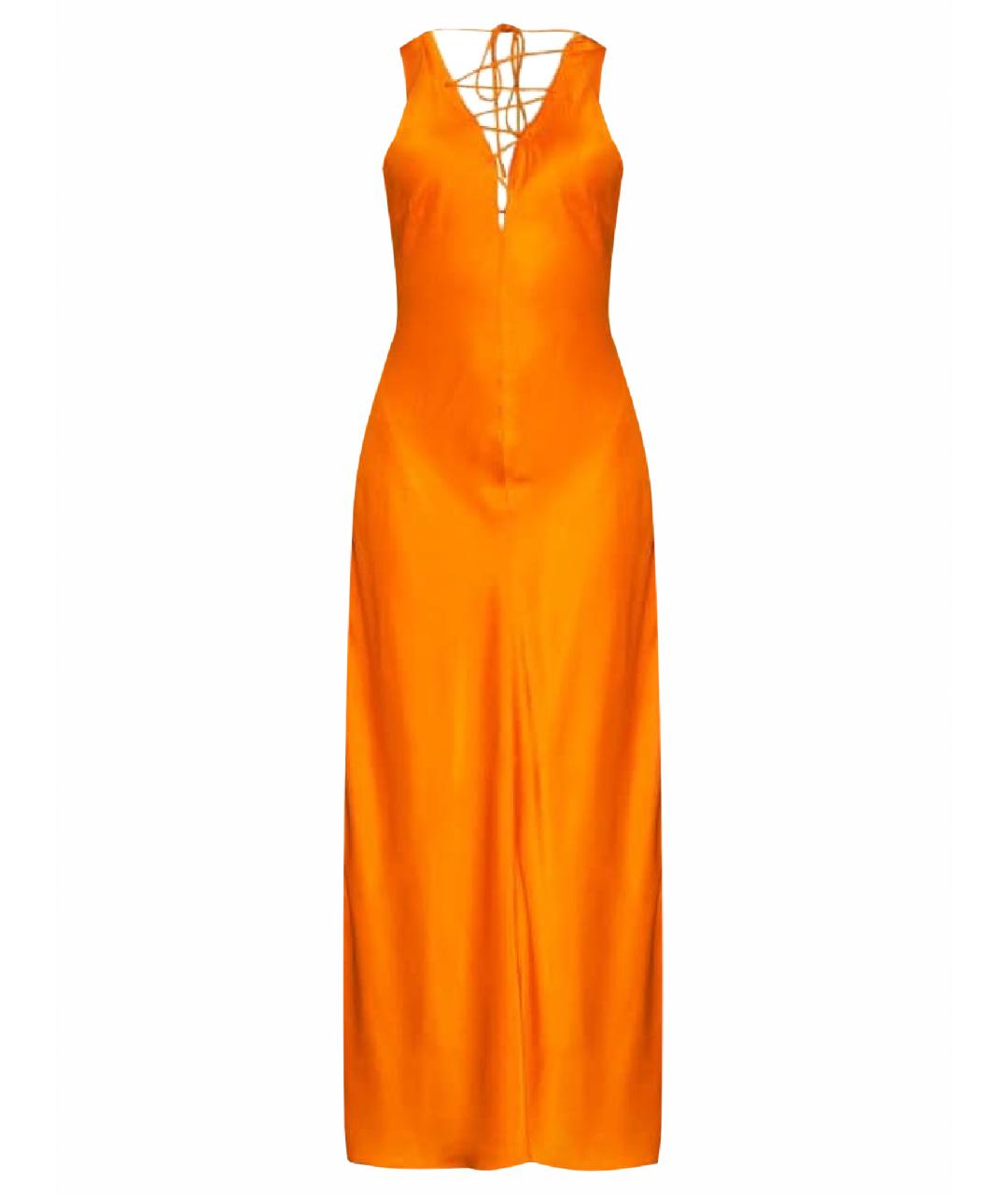 FRAME Оранжевое вискозное вечернее платье, фото 1