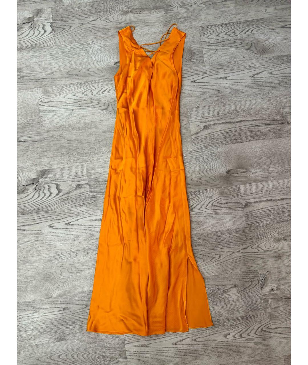FRAME Оранжевое вискозное вечернее платье, фото 6