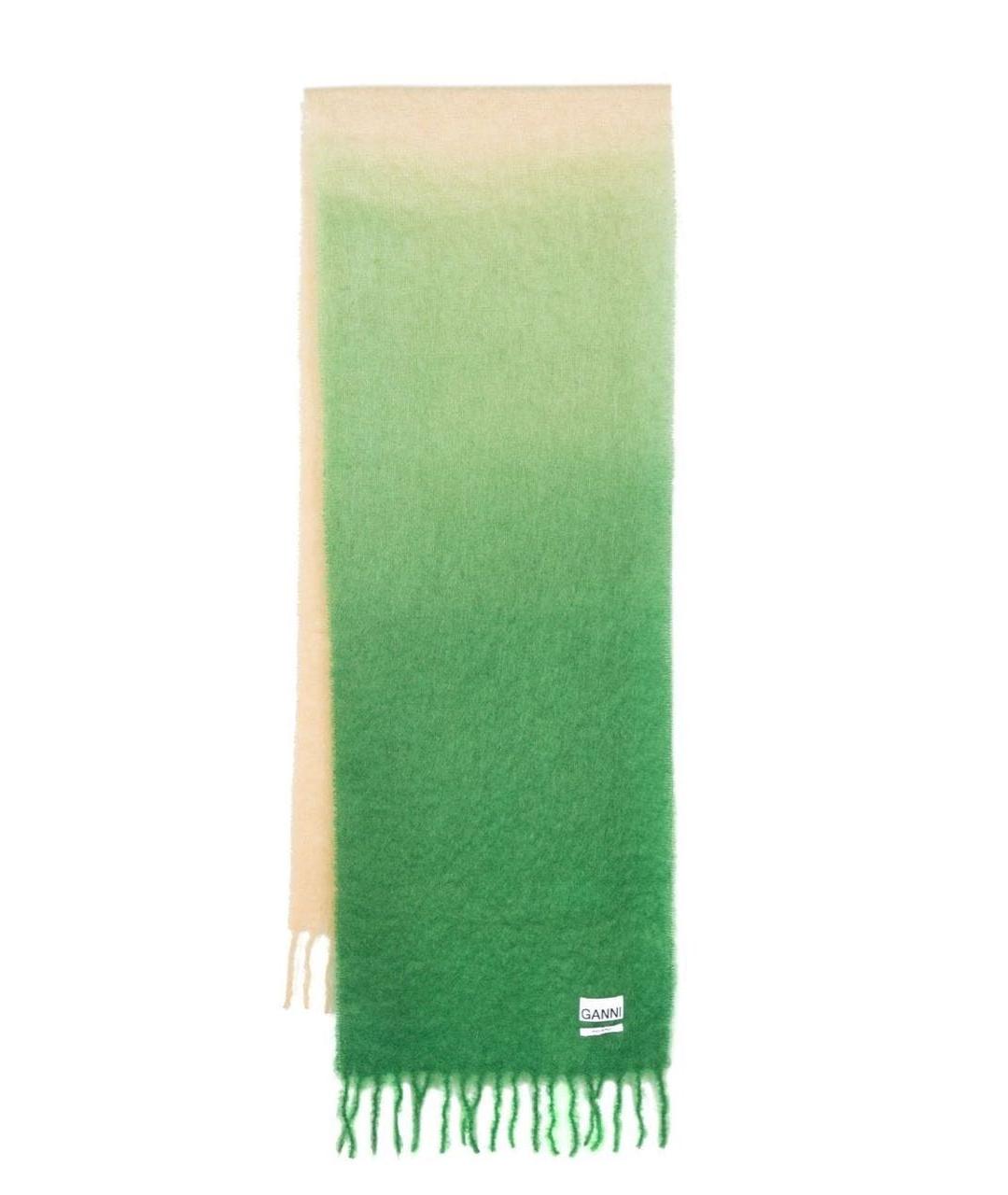 GANNI Зеленый шарф, фото 1