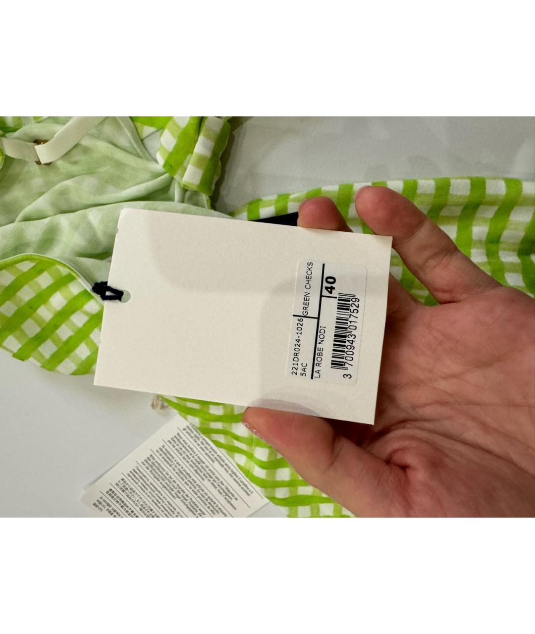 JACQUEMUS Зеленые вискозное повседневное платье, фото 5