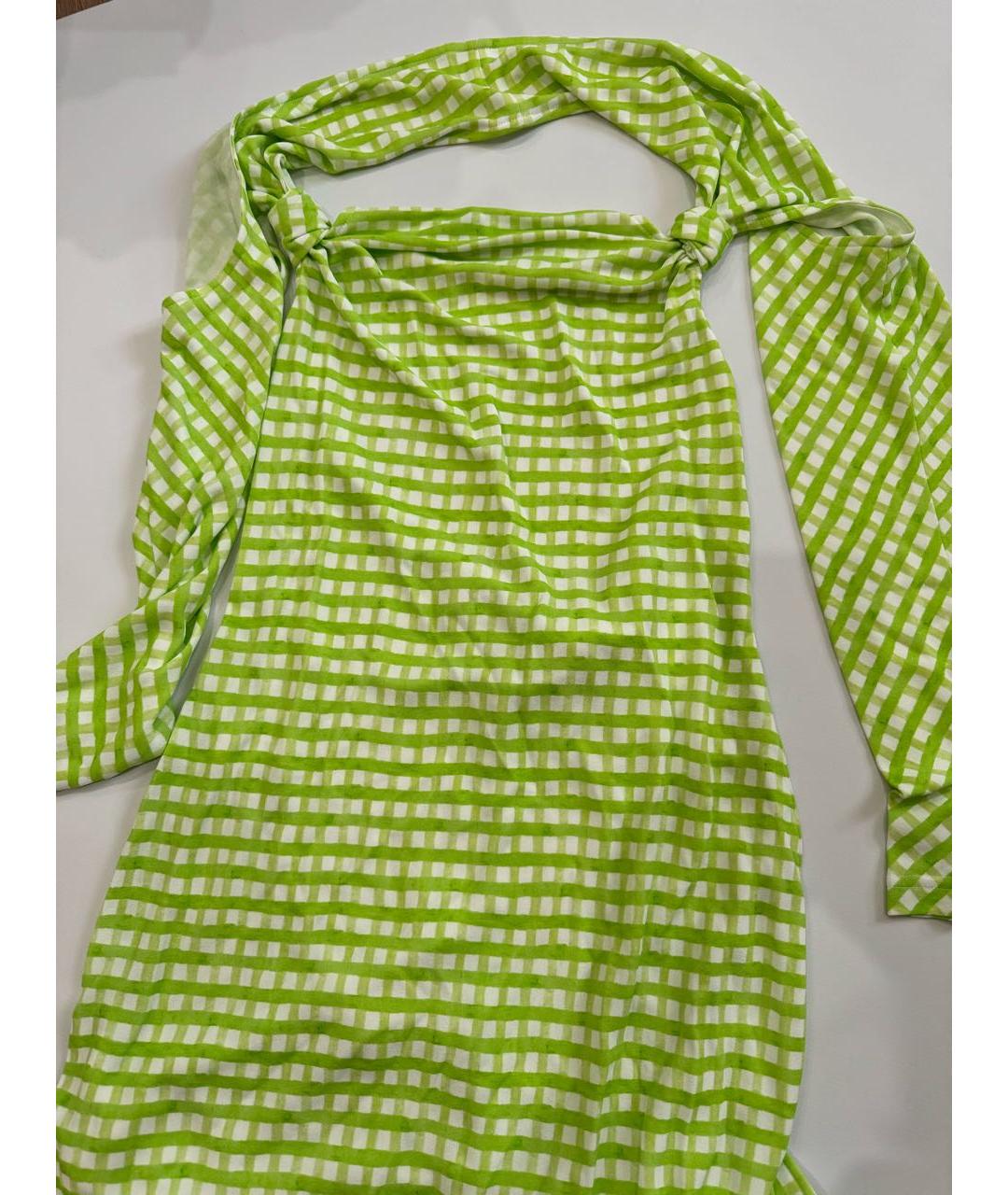 JACQUEMUS Зеленые вискозное повседневное платье, фото 3