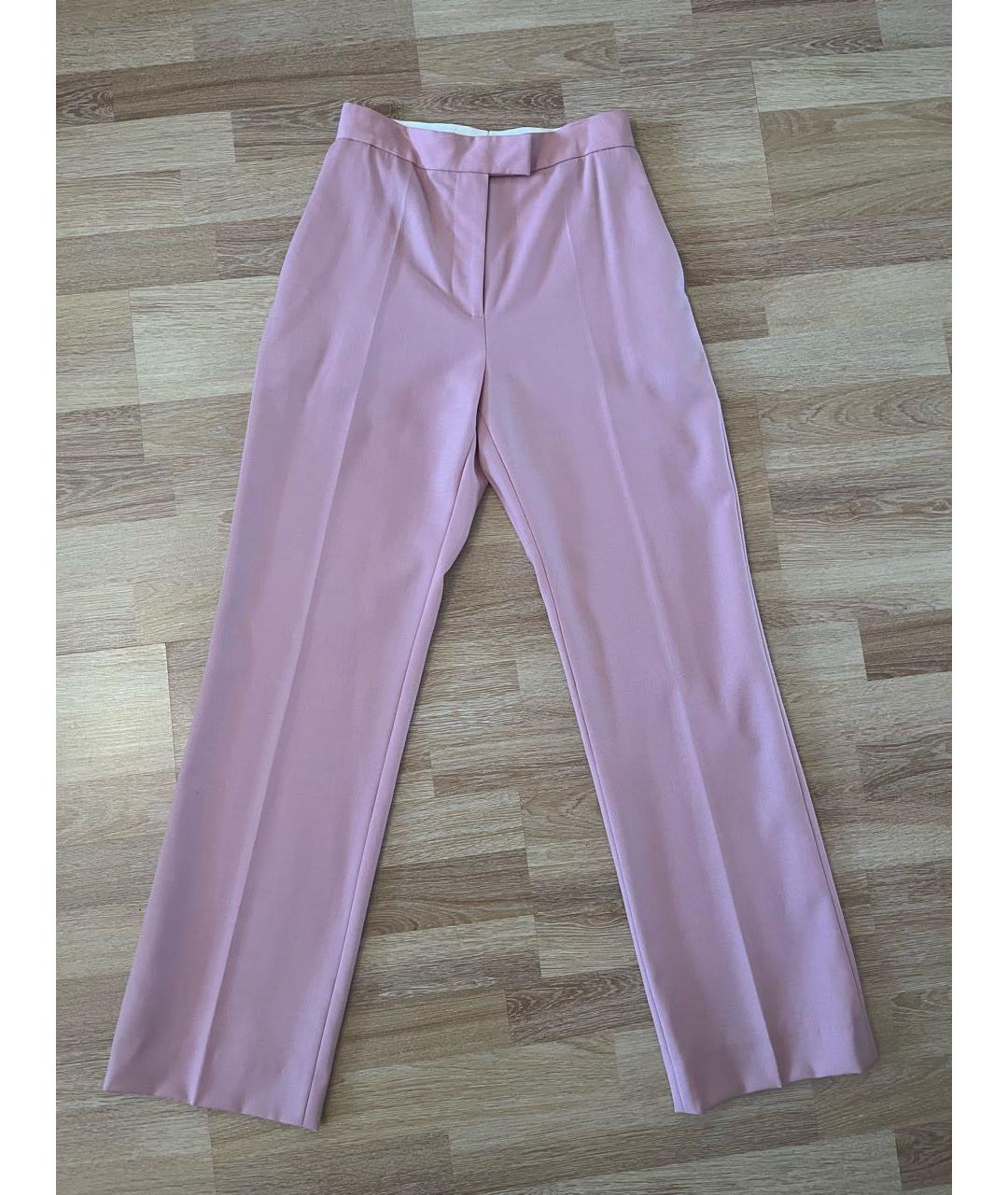 COS Розовые шерстяные прямые брюки, фото 5