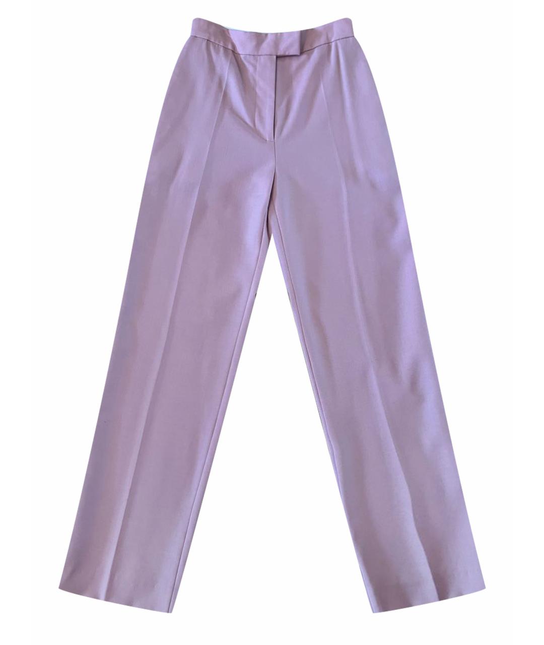 COS Розовые шерстяные прямые брюки, фото 1