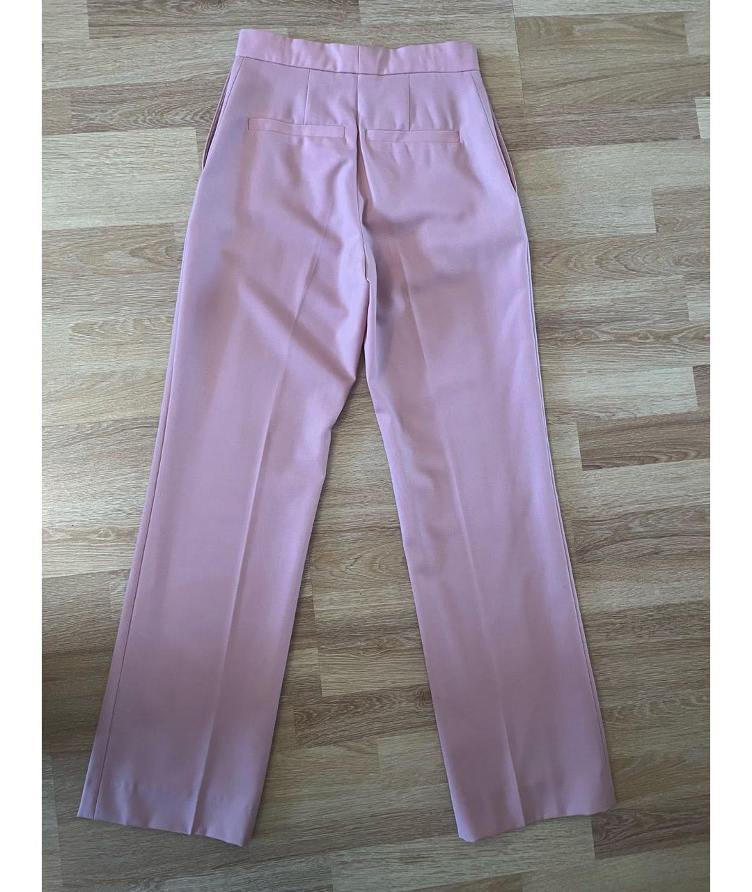 COS Розовые шерстяные прямые брюки, фото 2
