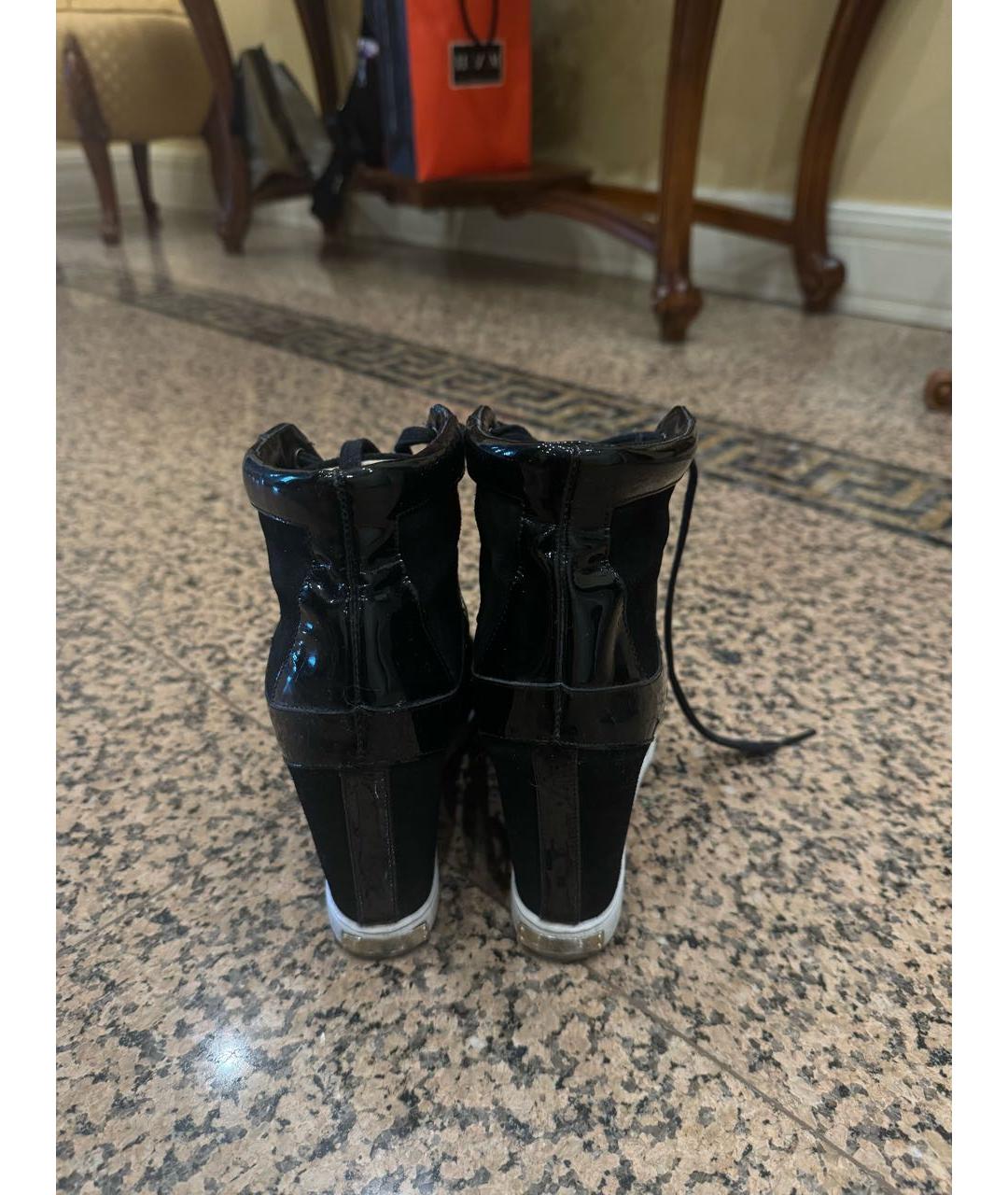 JIMMY CHOO Черные замшевые кроссовки, фото 3