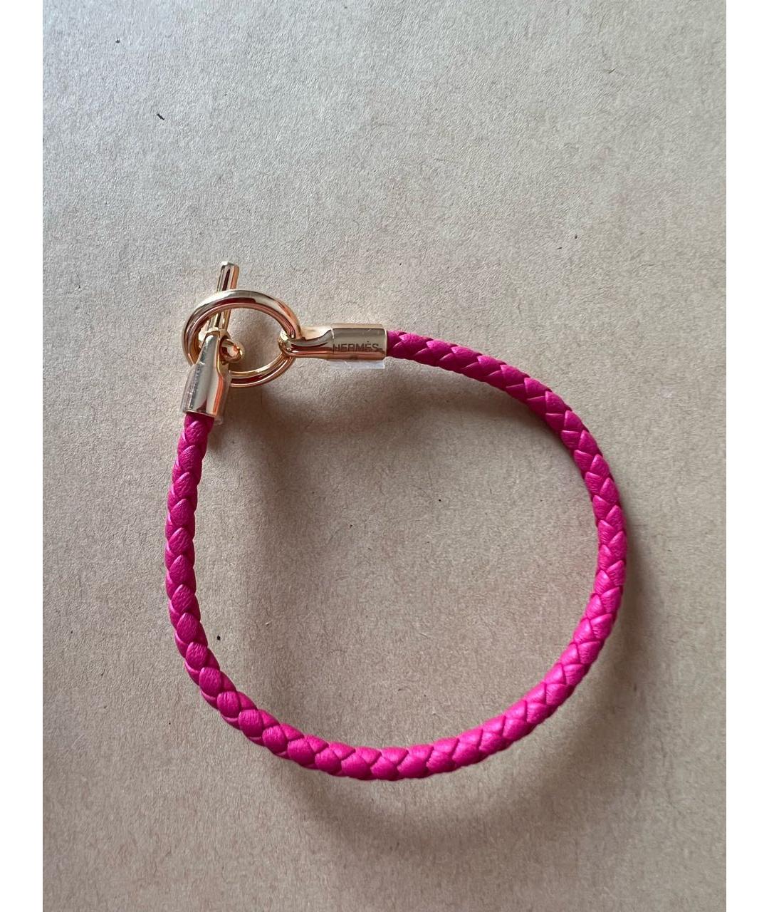 HERMES PRE-OWNED Розовый кожаный браслет, фото 8