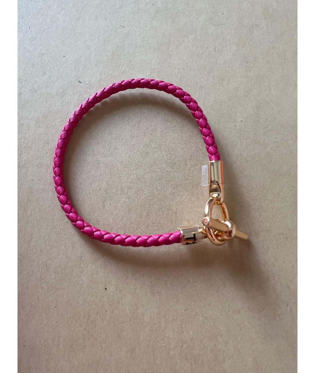 HERMES PRE-OWNED Розовый кожаный браслет, фото 3