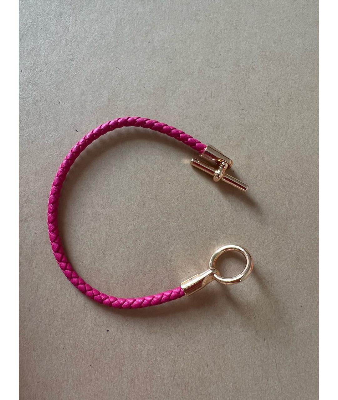 HERMES PRE-OWNED Розовый кожаный браслет, фото 2