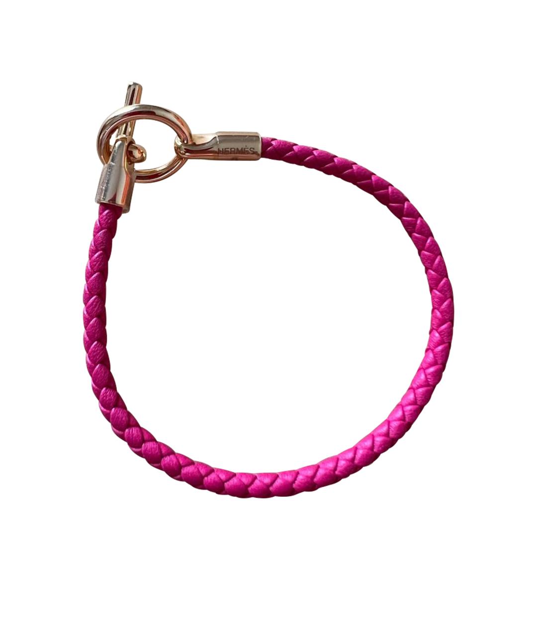 HERMES PRE-OWNED Розовый кожаный браслет, фото 1