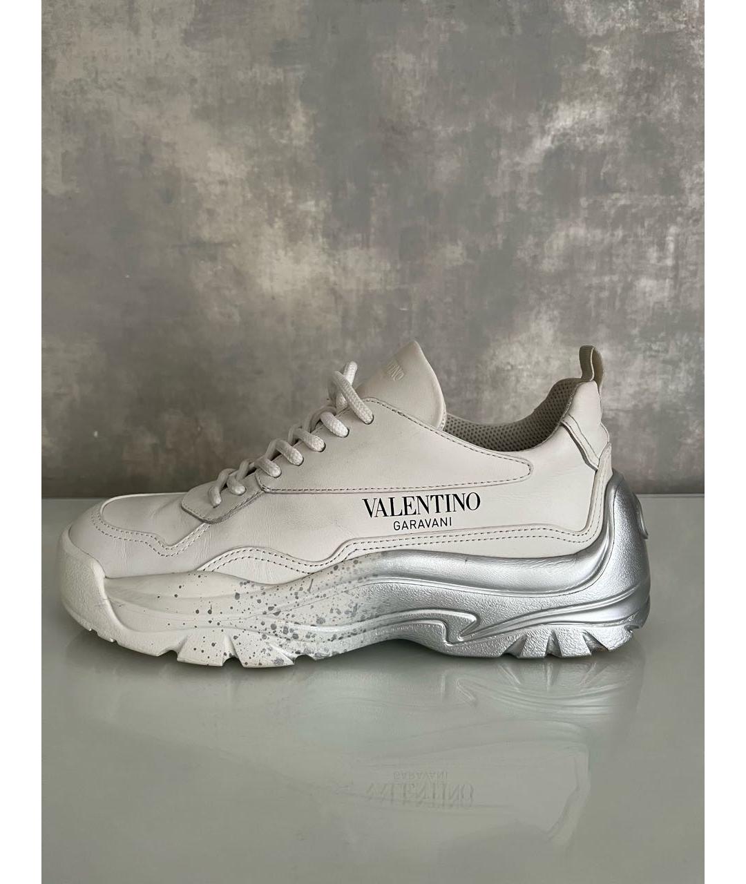 VALENTINO Белые кожаные кроссовки, фото 9