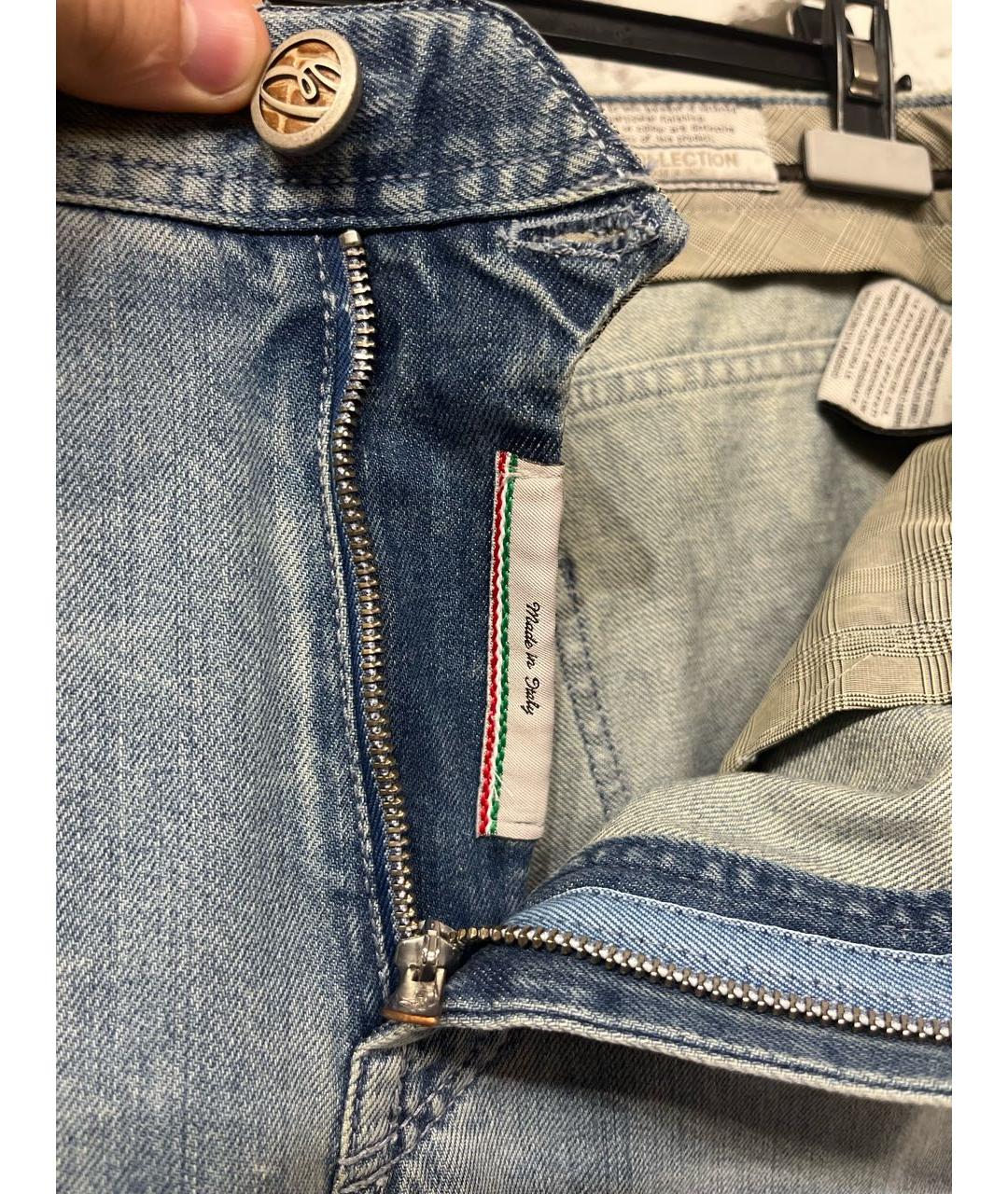 BRIONI Голубые прямые джинсы, фото 5