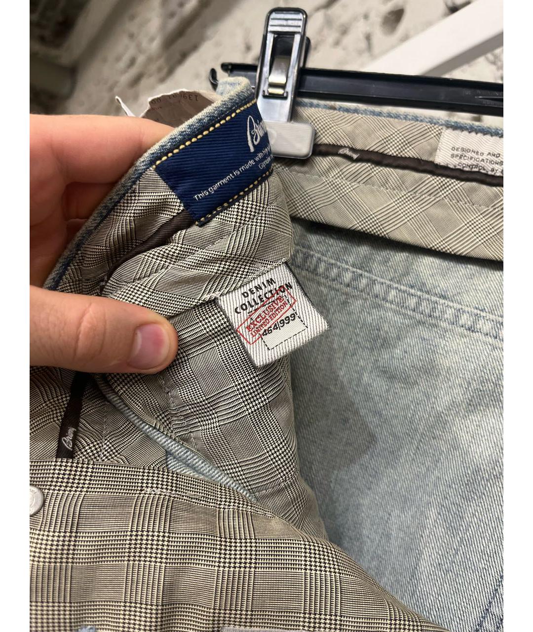 BRIONI Голубые прямые джинсы, фото 6