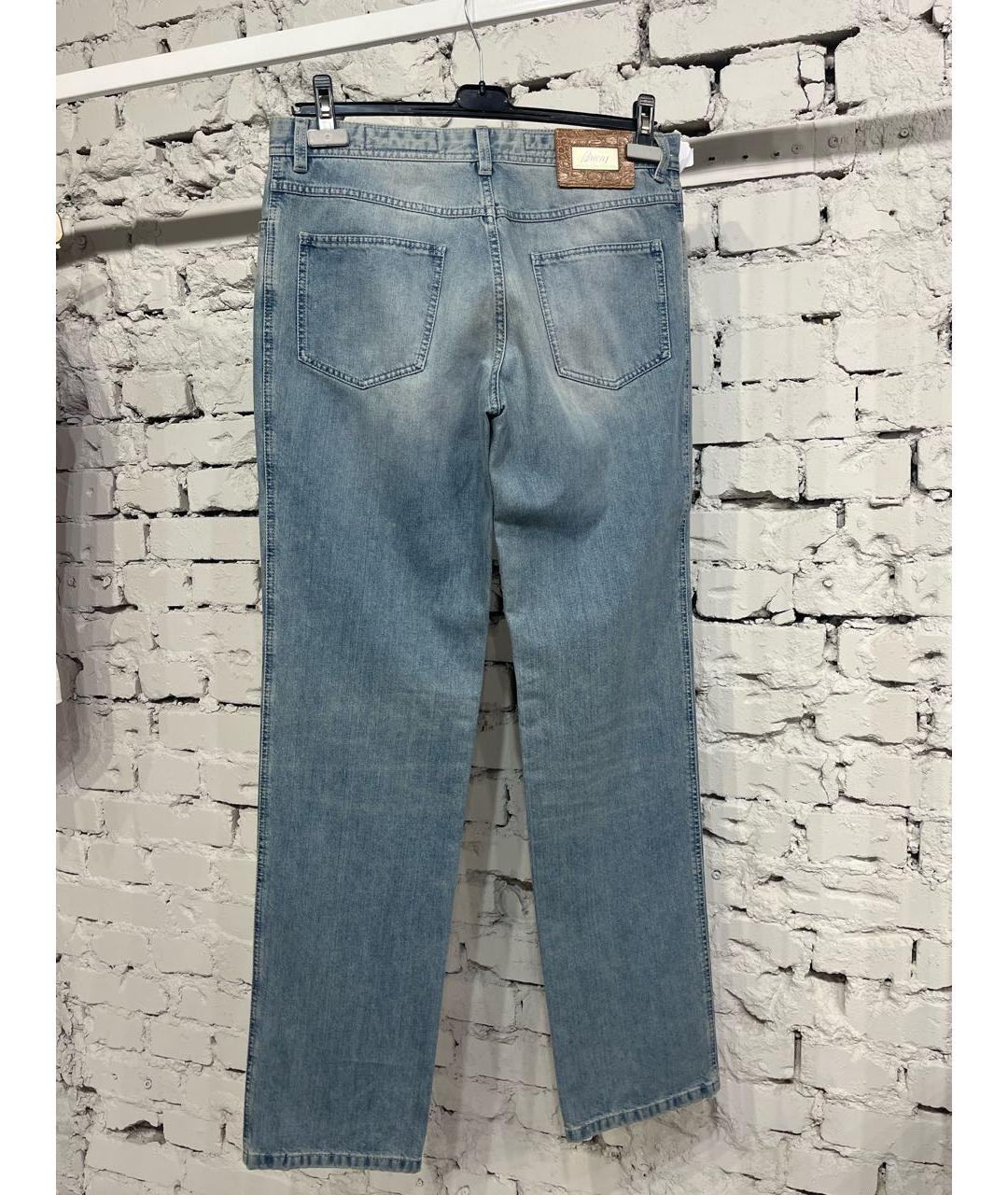 BRIONI Голубые прямые джинсы, фото 2