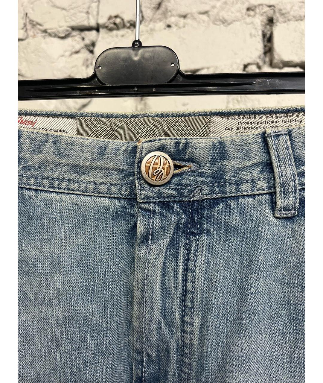 BRIONI Голубые прямые джинсы, фото 7