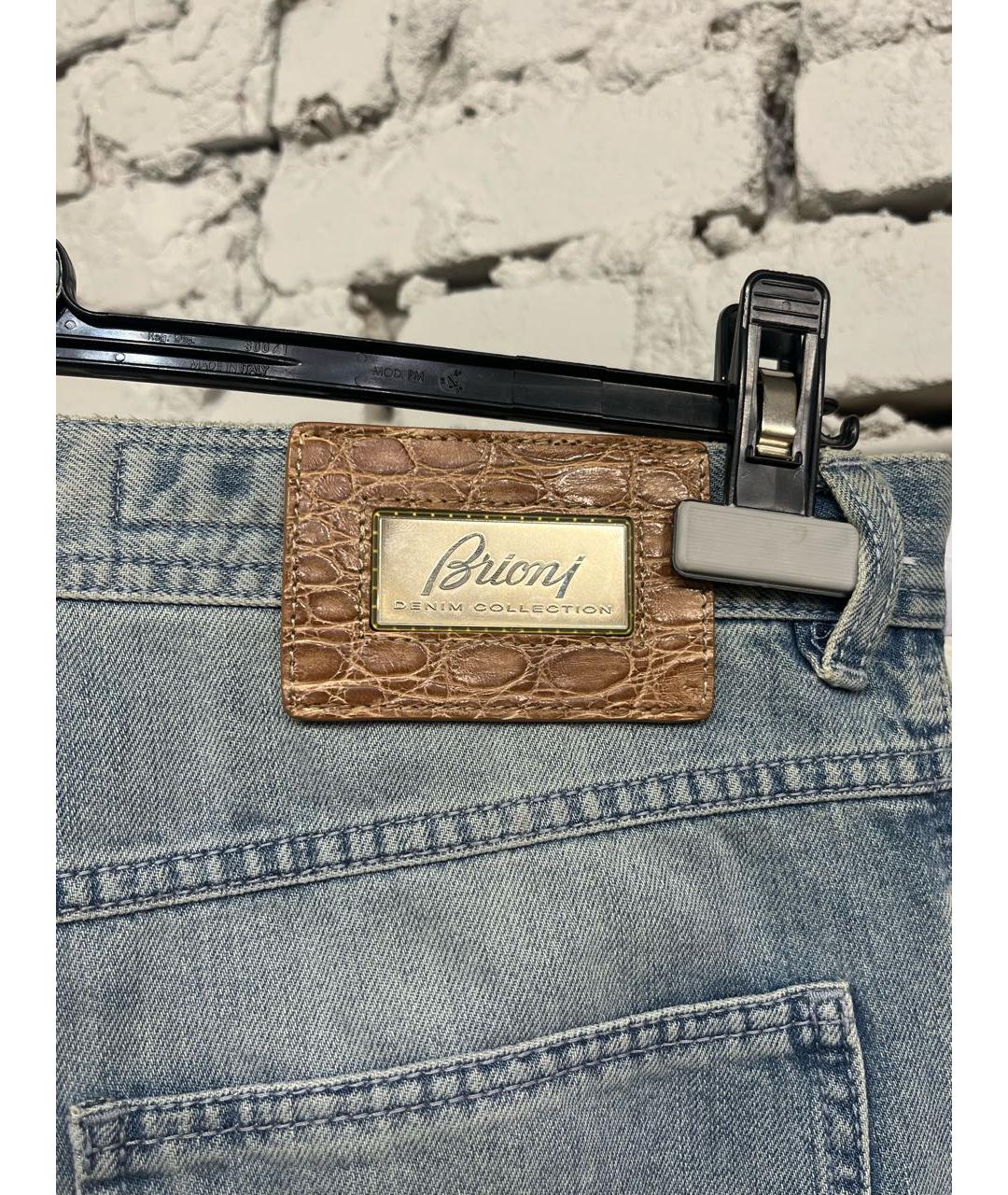 BRIONI Голубые прямые джинсы, фото 3