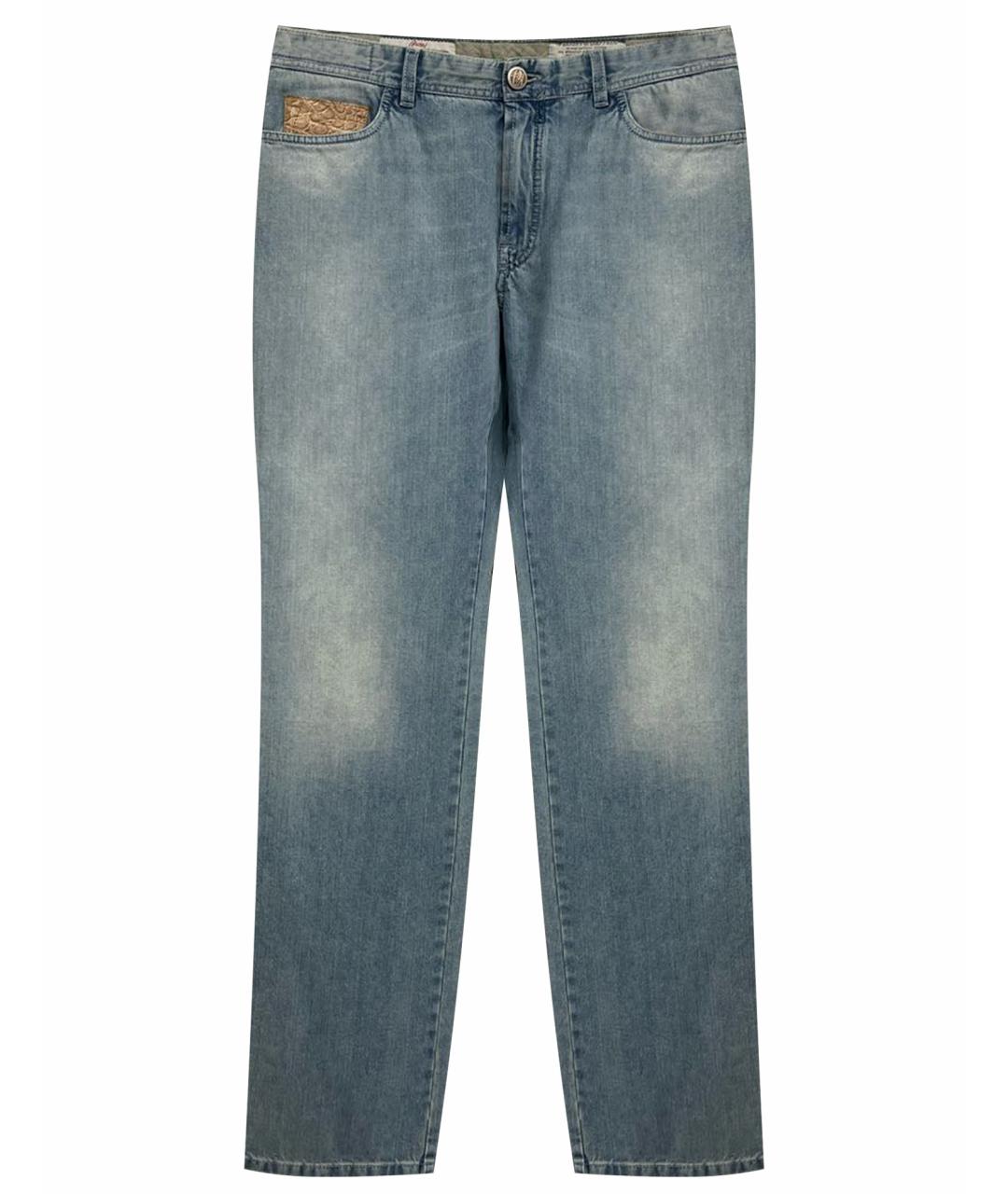 BRIONI Голубые прямые джинсы, фото 1