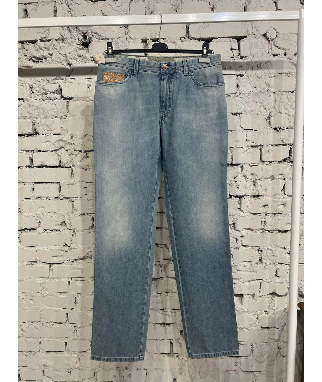 BRIONI Голубые прямые джинсы, фото 8
