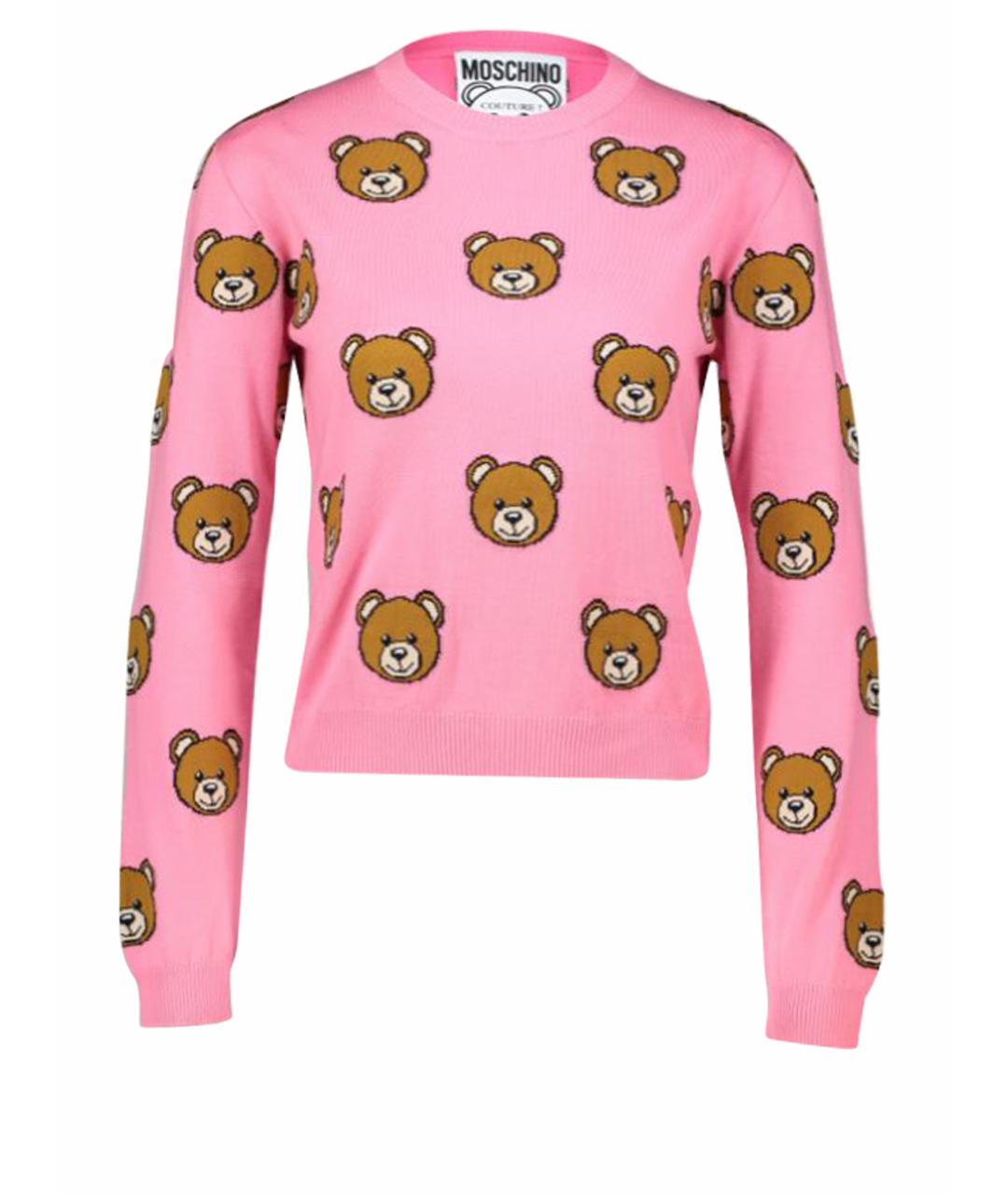 BOUTIQUE MOSCHINO Розовый хлопковый джемпер / свитер, фото 1