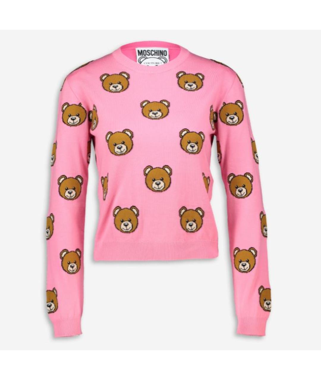 BOUTIQUE MOSCHINO Розовый хлопковый джемпер / свитер, фото 9