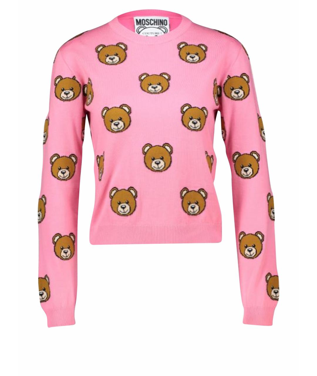 BOUTIQUE MOSCHINO Розовый хлопковый джемпер / свитер, фото 1