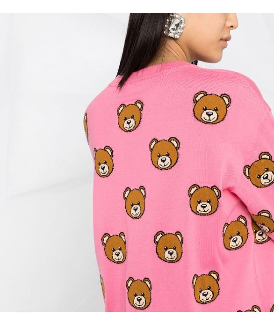 BOUTIQUE MOSCHINO Розовый хлопковый джемпер / свитер, фото 4