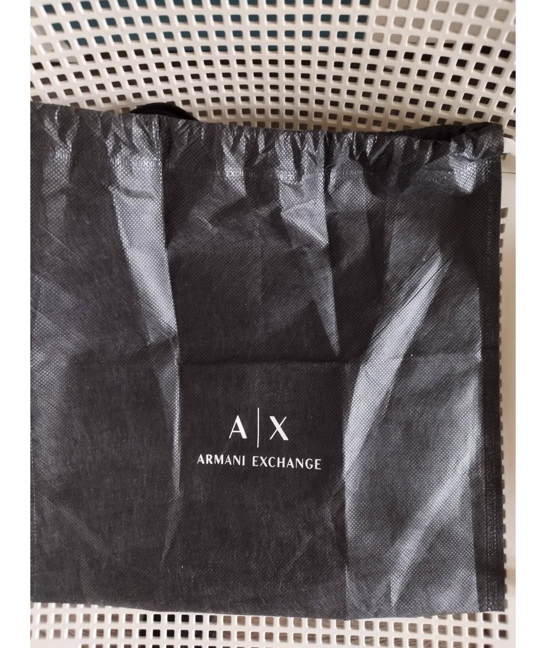 ARMANI EXCHANGE Черная сумка на плечо из искусственной кожи, фото 8