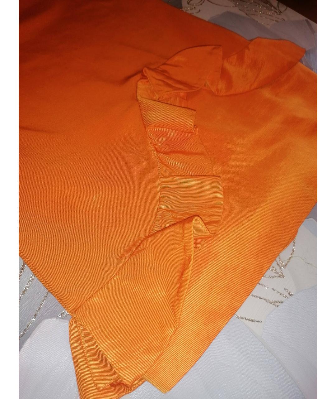 MSGM Оранжевое хлопковое коктейльное платье, фото 2