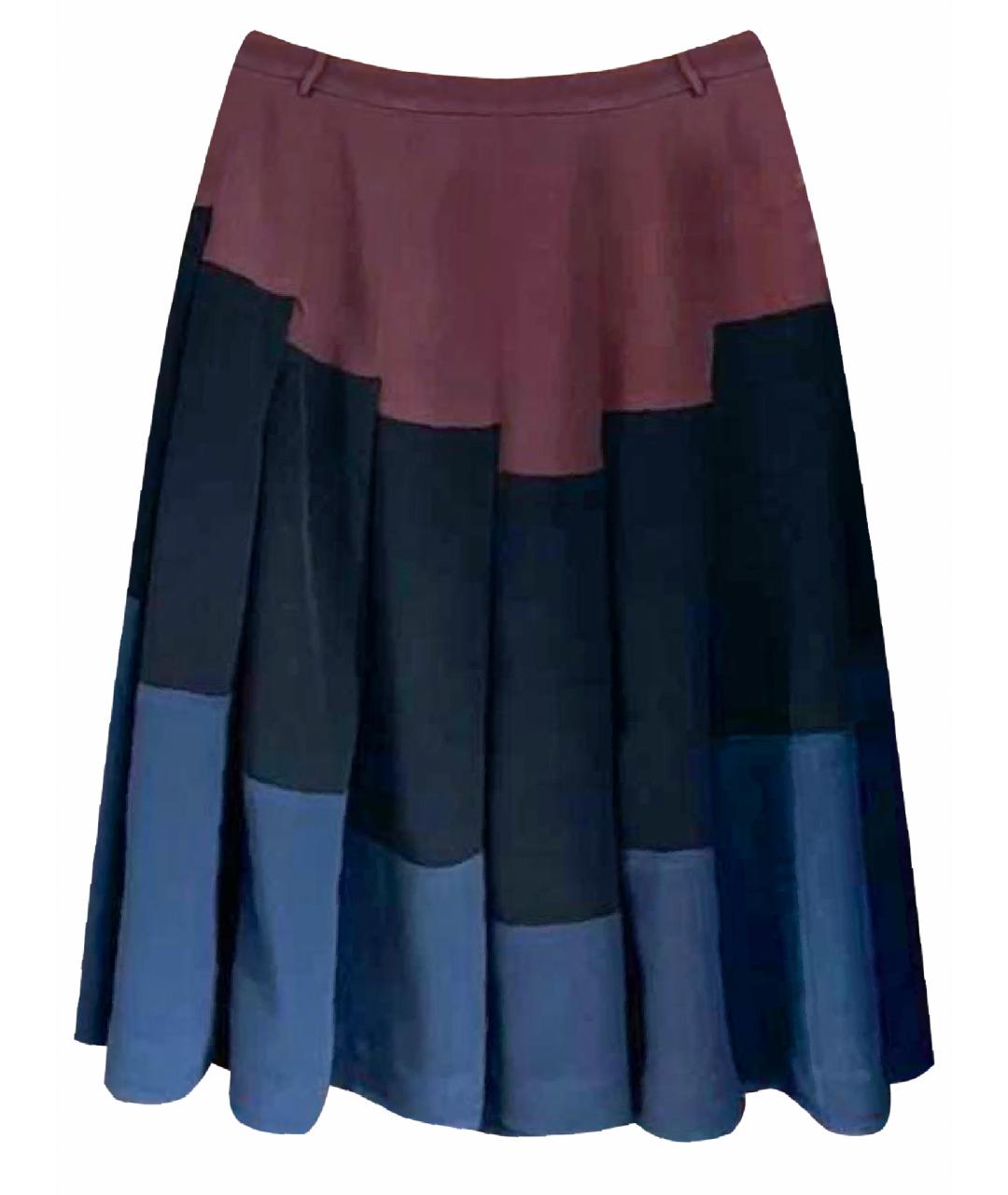 BOTTEGA VENETA Мульти шелковая юбка миди, фото 1