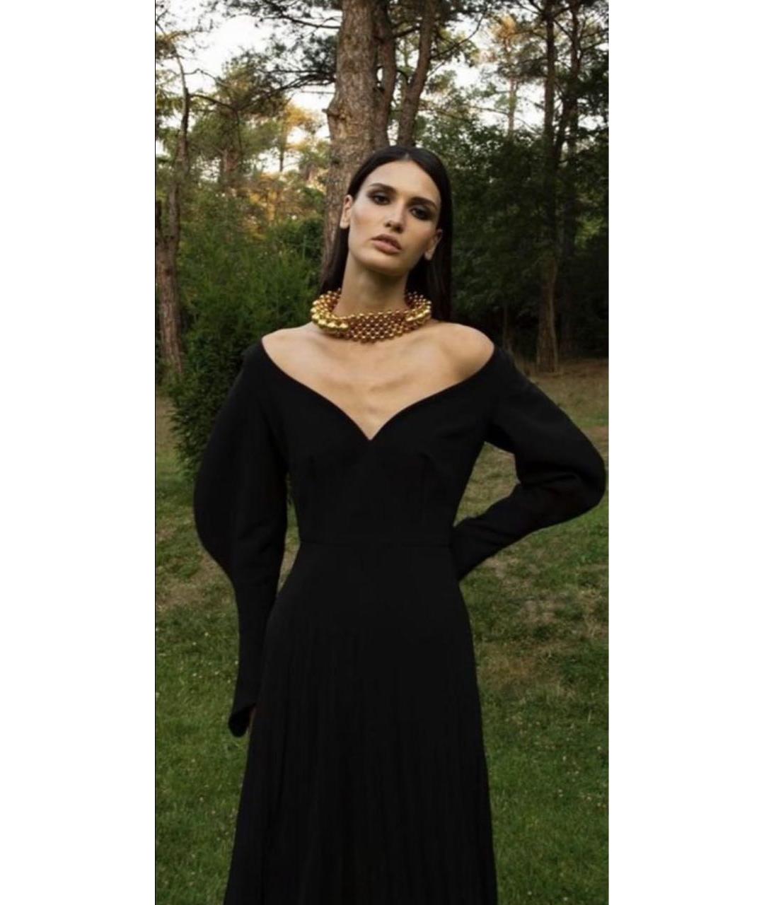 DALOOD Черное вискозное коктейльное платье, фото 5