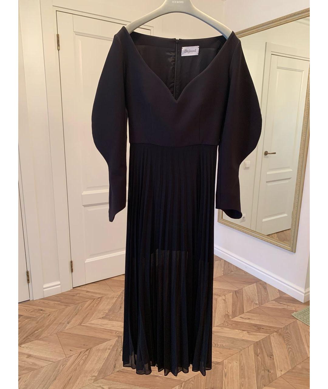 DALOOD Черное вискозное коктейльное платье, фото 9