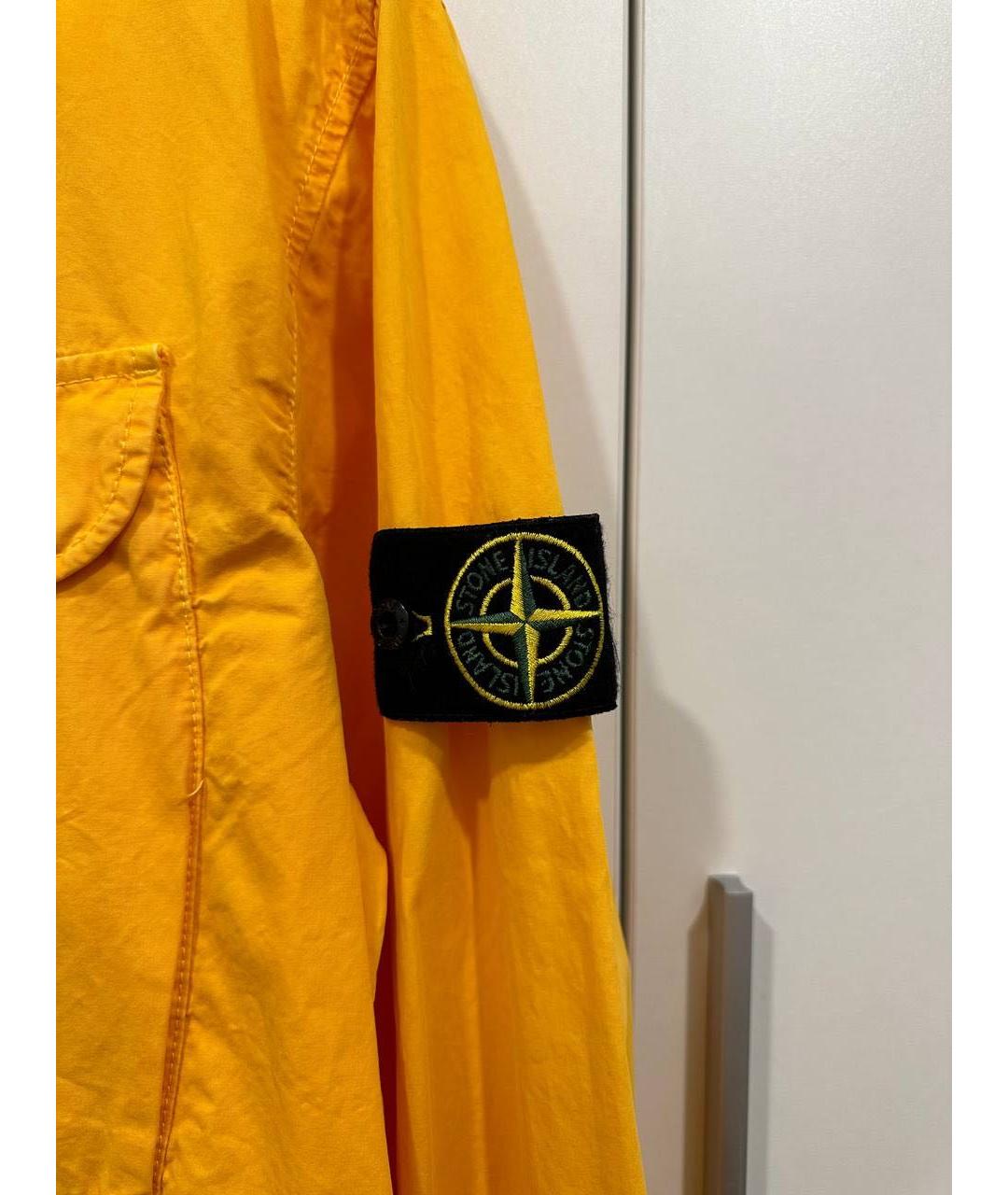 STONE ISLAND Желтая хлопковая куртка, фото 3