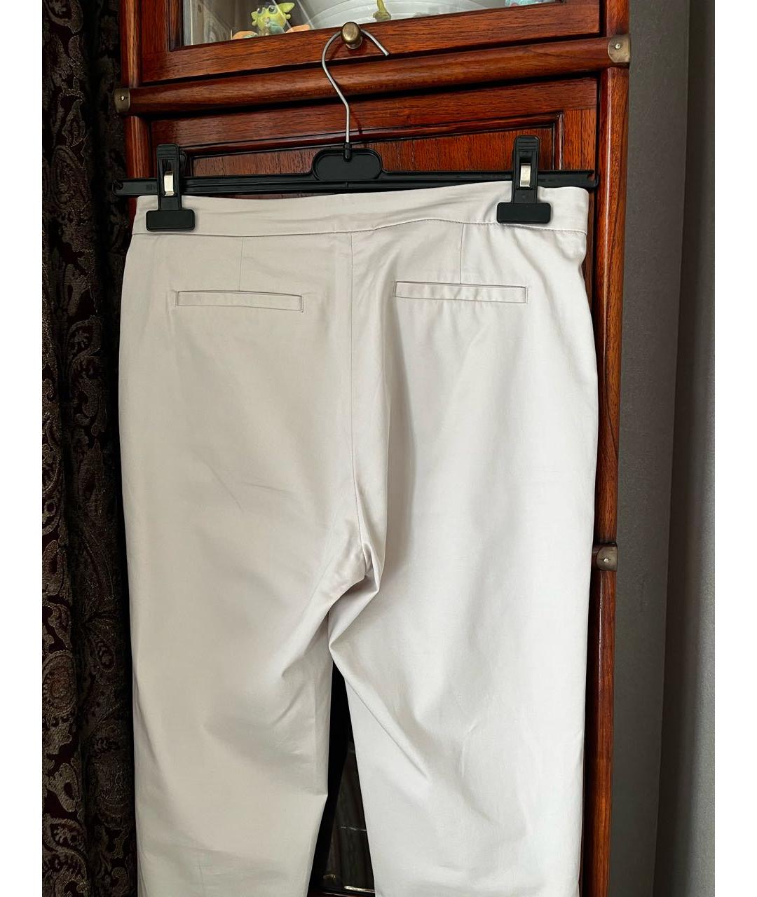FABIANA FILIPPI Серые хлопко-эластановые брюки узкие, фото 2