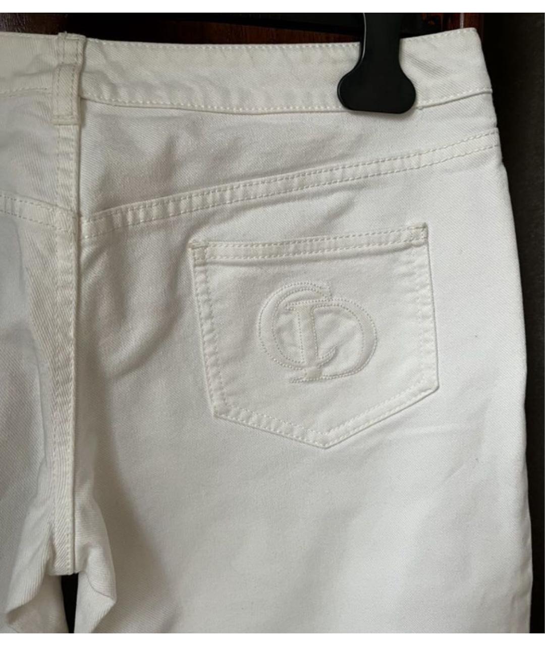CHRISTIAN DIOR Белые хлопковые джинсы слим, фото 5