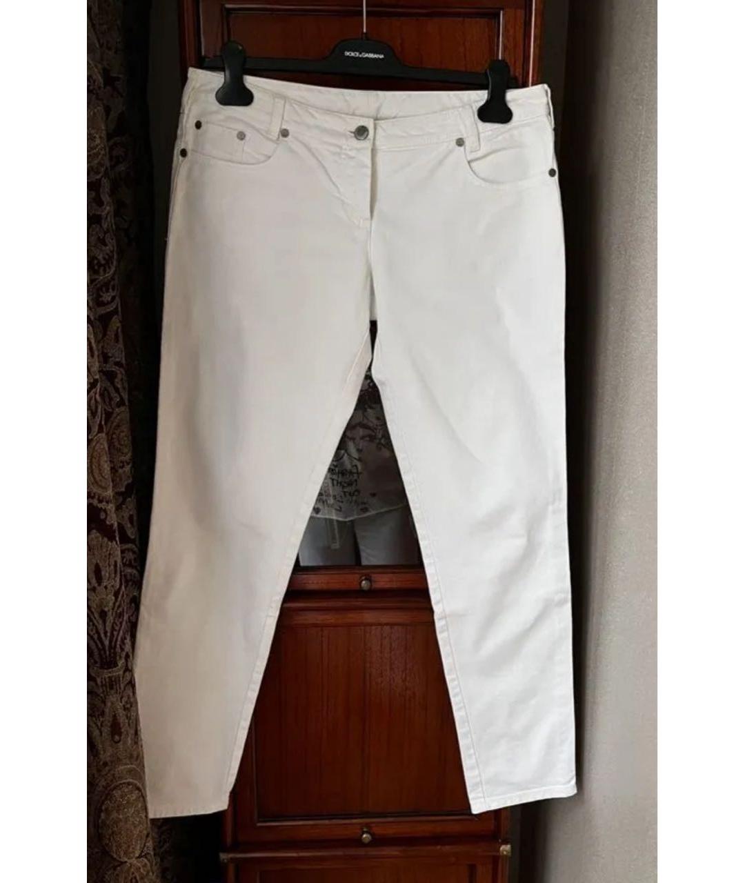 CHRISTIAN DIOR Белые хлопковые джинсы слим, фото 6