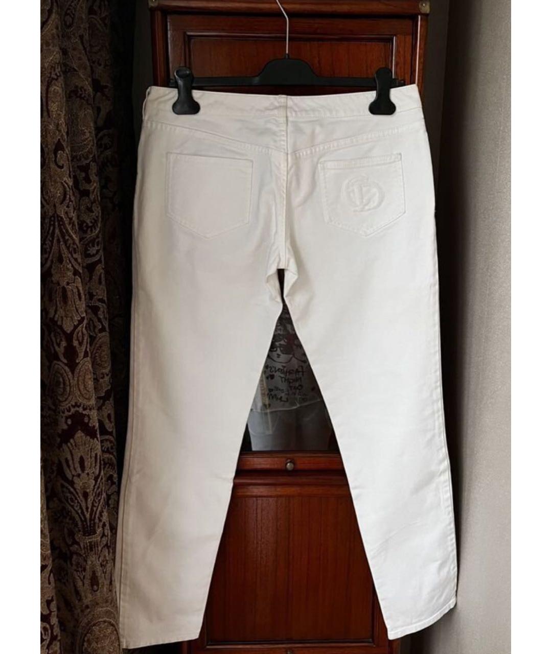 CHRISTIAN DIOR PRE-OWNED Белые хлопковые джинсы слим, фото 2