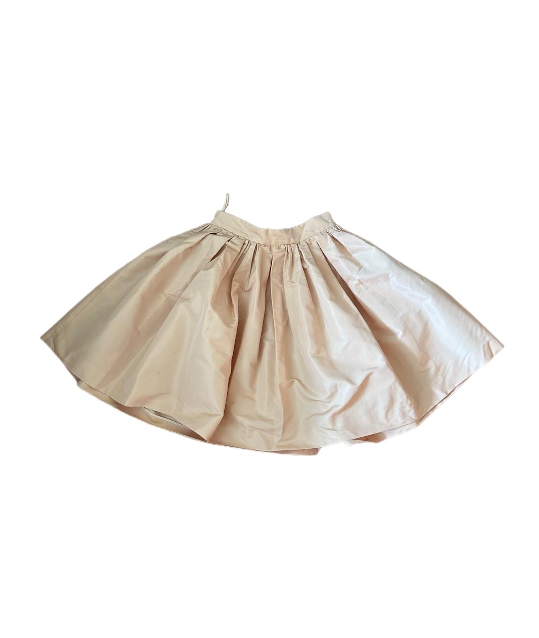 MIU MIU Бежевая ацетатная юбка мини, фото 5