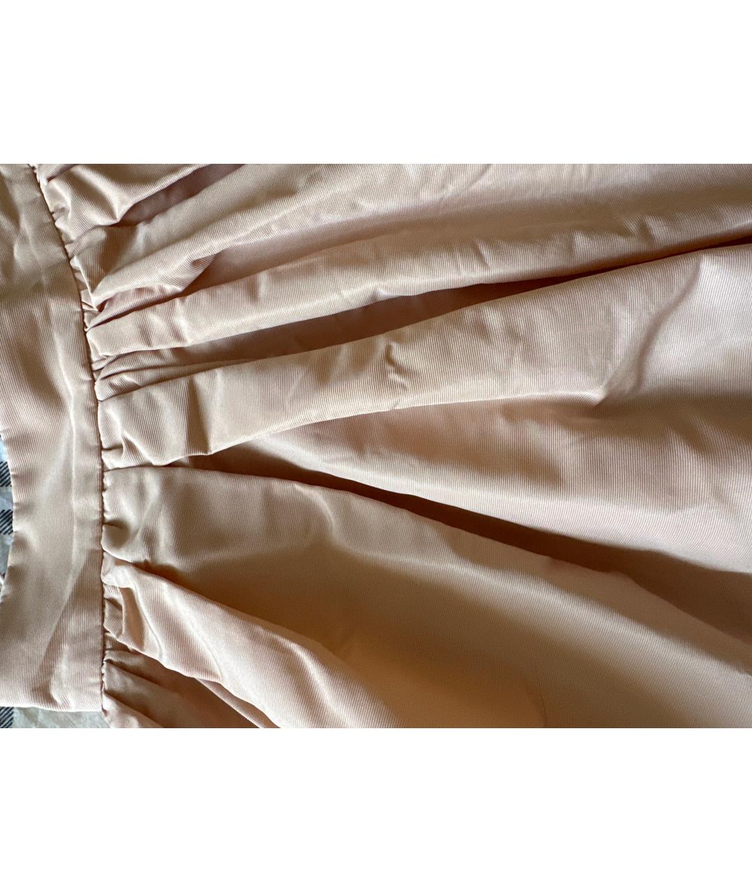MIU MIU Бежевая ацетатная юбка мини, фото 4