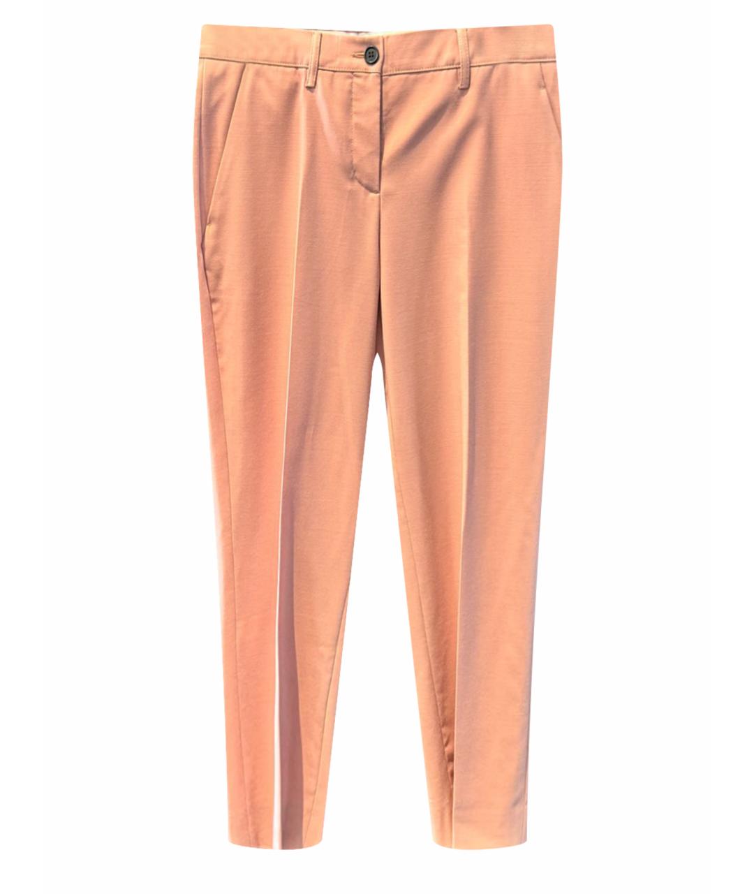 MIU MIU Розовые прямые брюки, фото 1