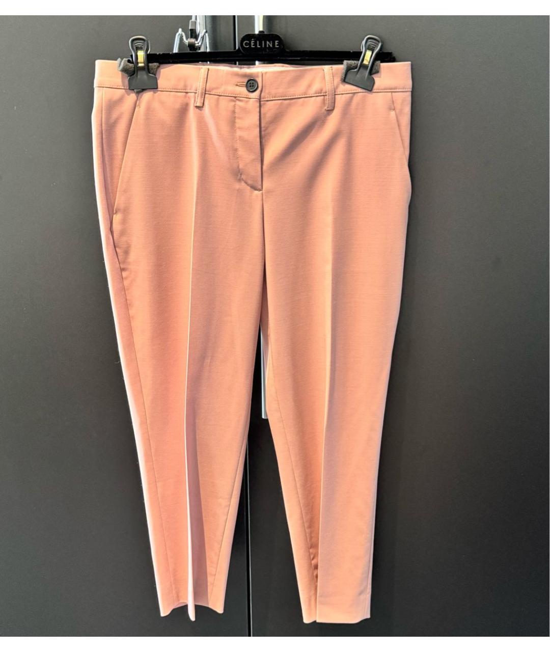 MIU MIU Розовые прямые брюки, фото 6