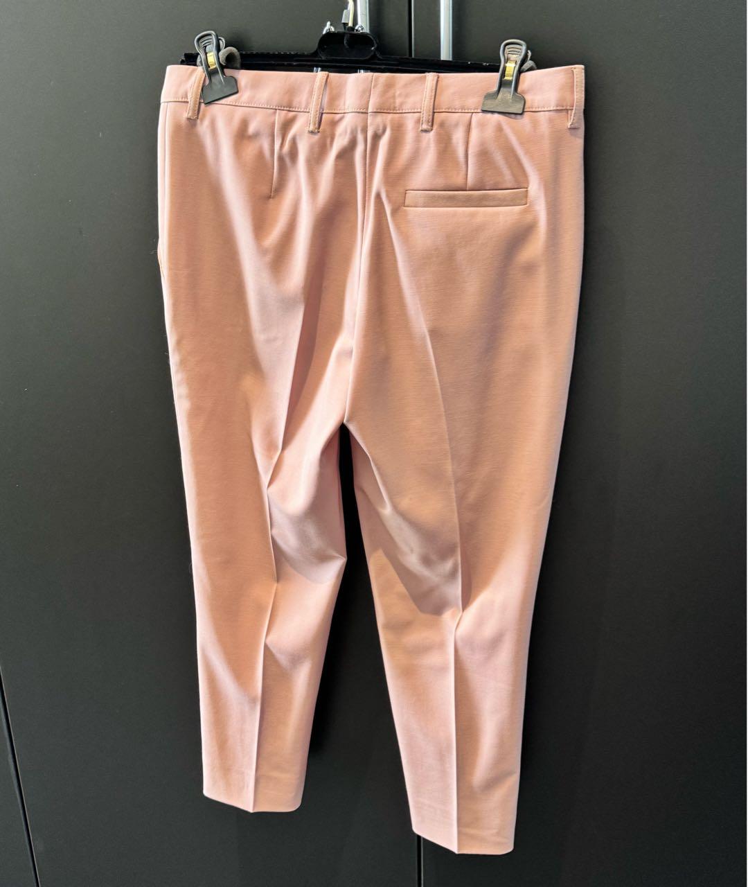 MIU MIU Розовые прямые брюки, фото 2