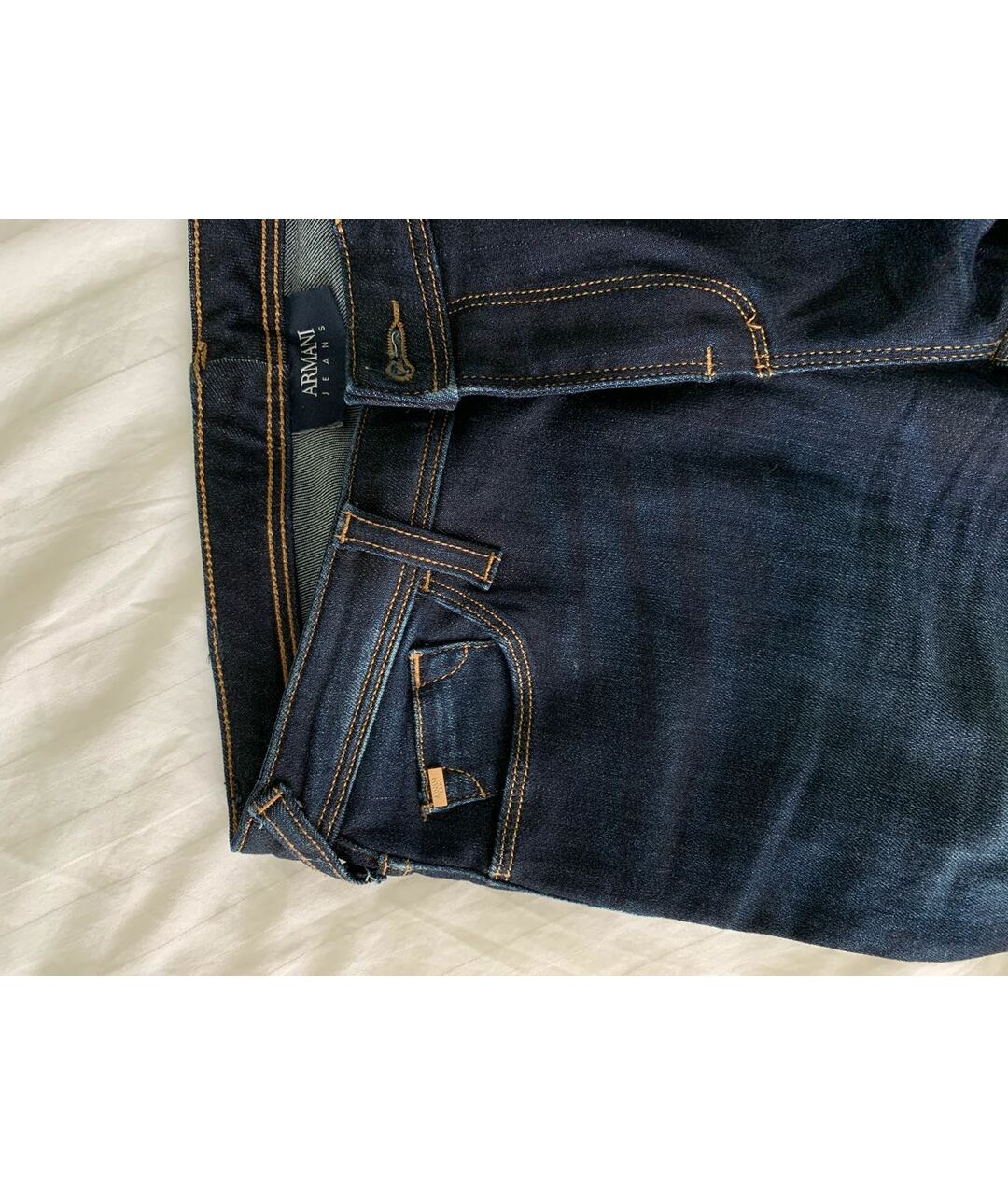 ARMANI JEANS Темно-синие джинсы слим, фото 4