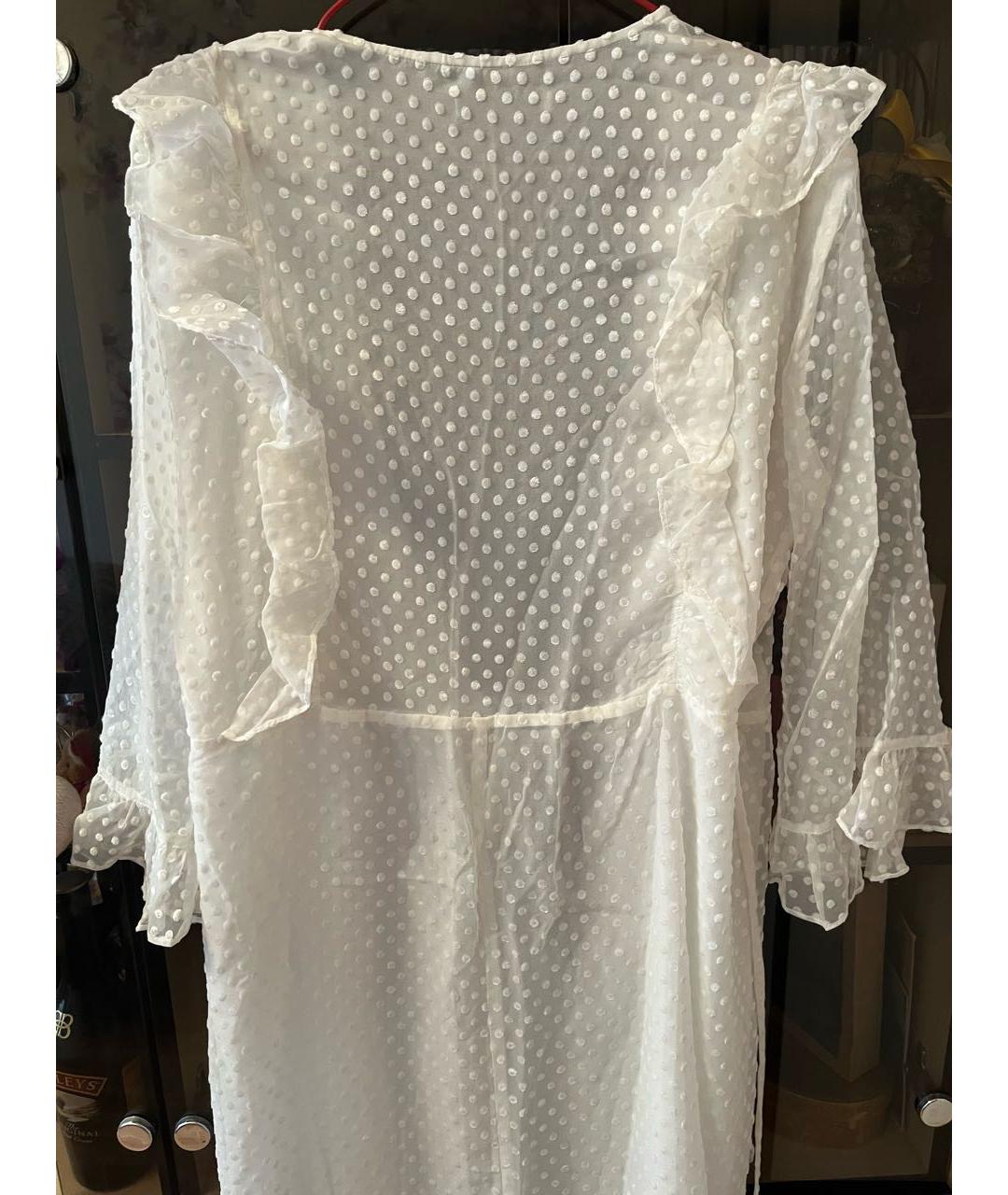GANNI Белое вискозное платье, фото 8