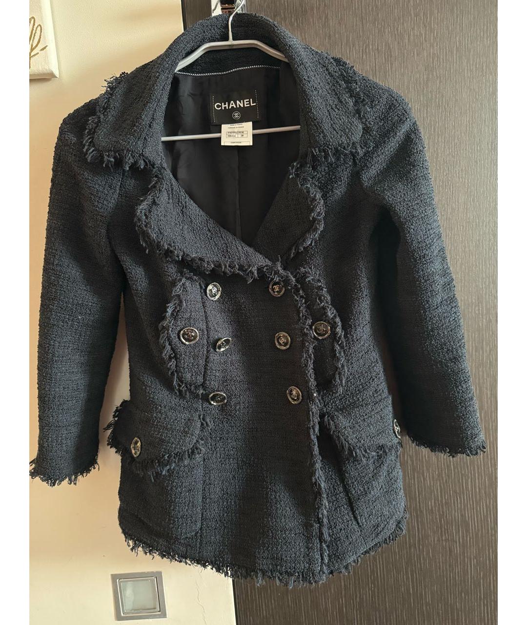 CHANEL PRE-OWNED Черный хлопковый жакет/пиджак, фото 8