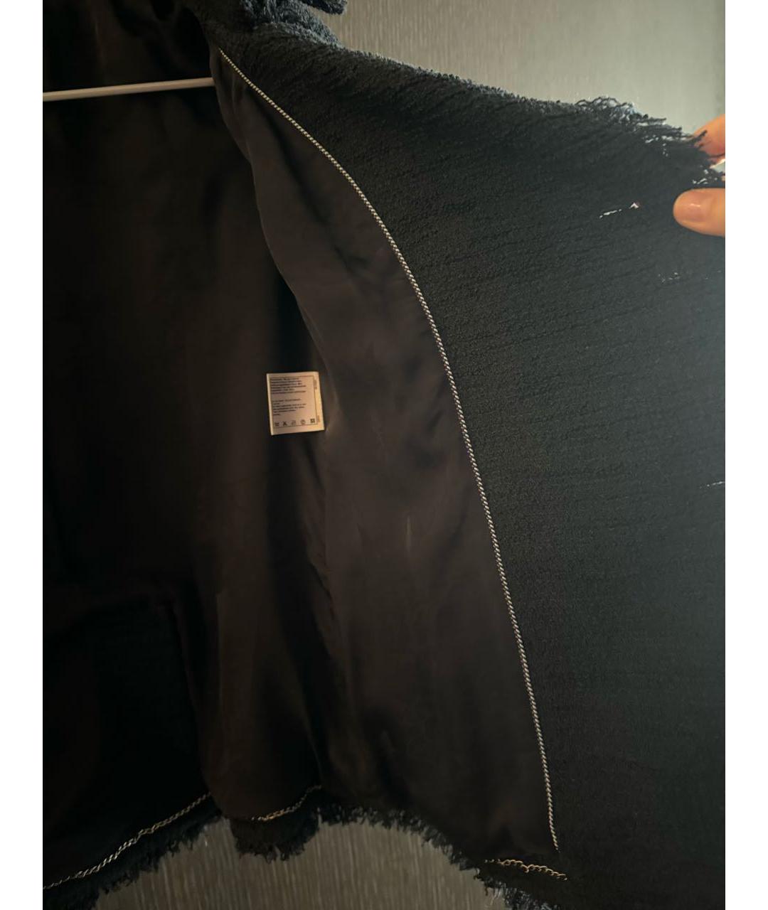 CHANEL PRE-OWNED Черный хлопковый жакет/пиджак, фото 6