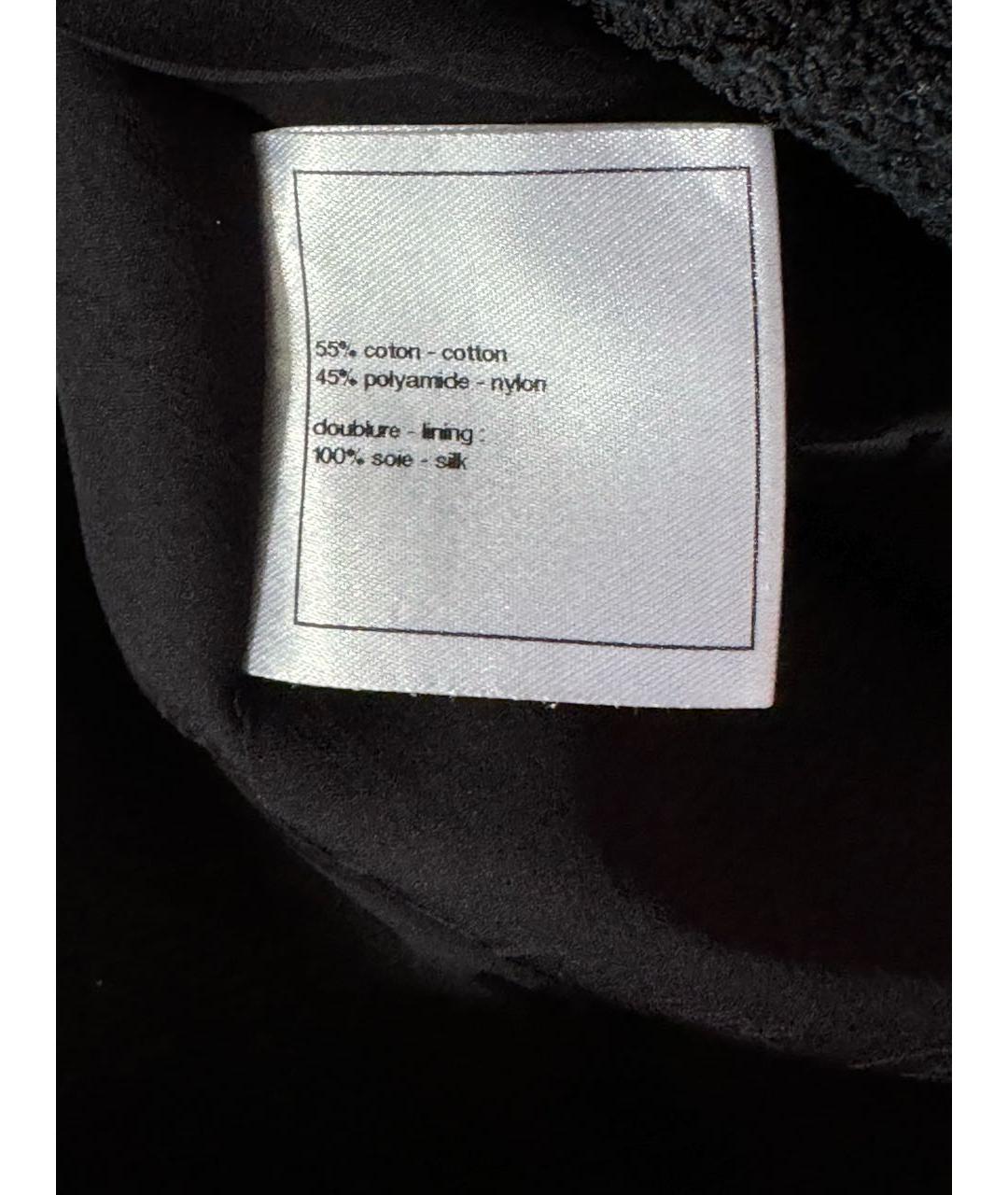 CHANEL PRE-OWNED Черный хлопковый жакет/пиджак, фото 4