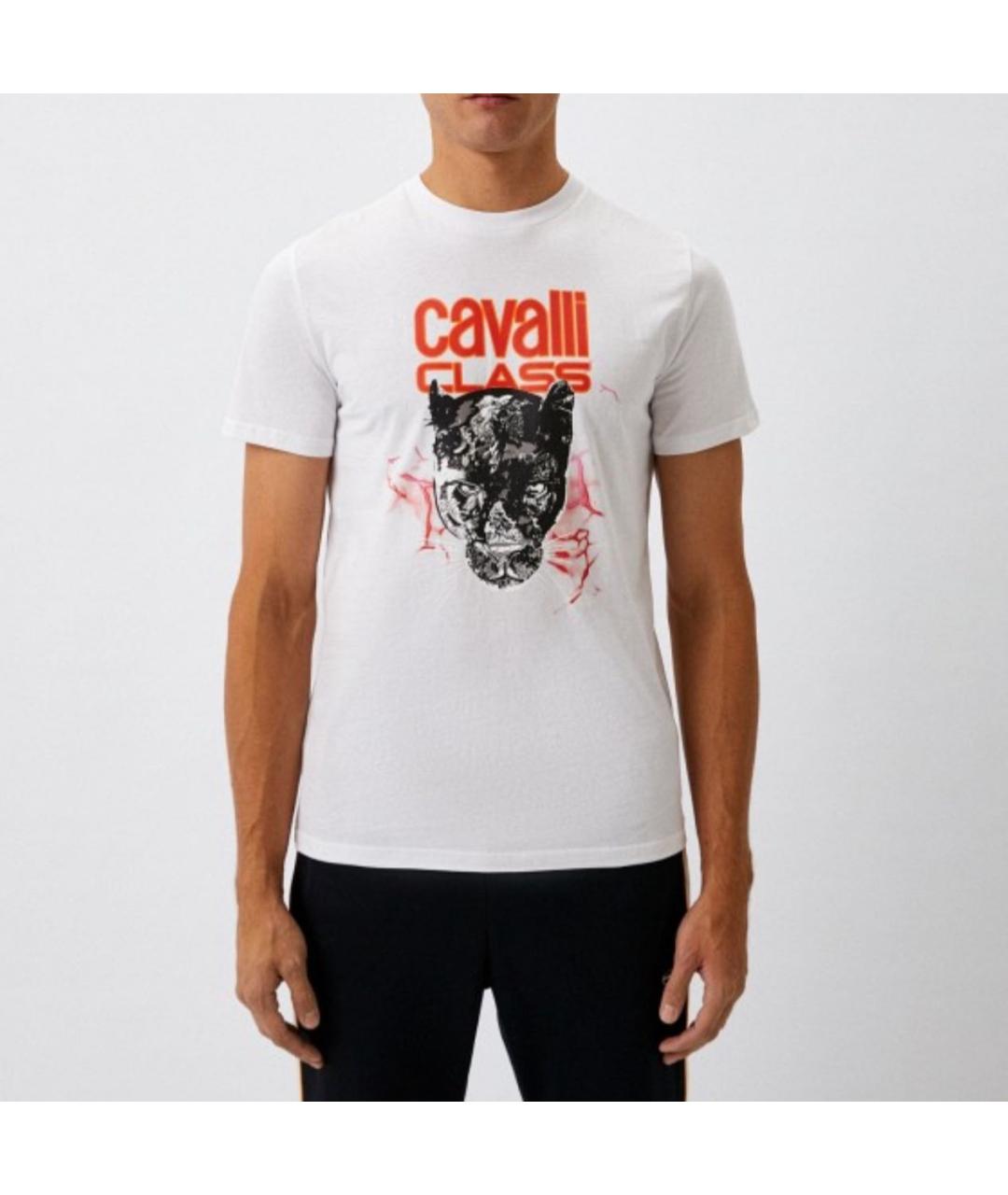 CAVALLI CLASS Белая хлопковая футболка, фото 2