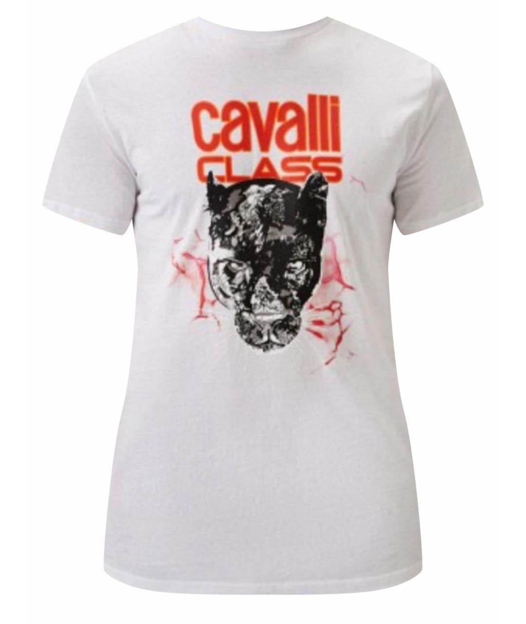 CAVALLI CLASS Белая хлопковая футболка, фото 1
