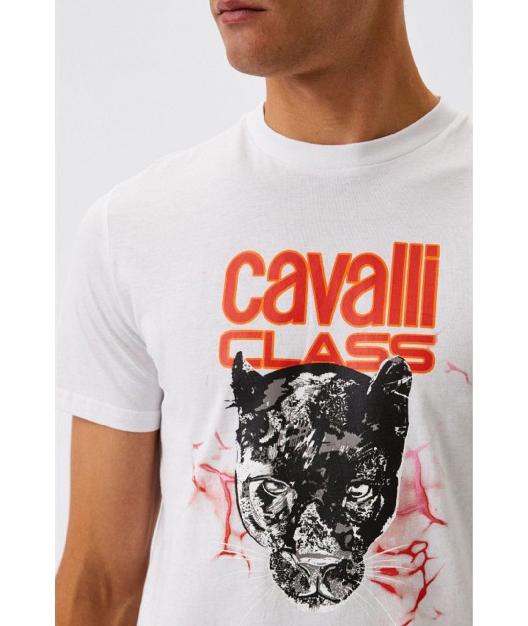CAVALLI CLASS Белая хлопковая футболка, фото 3